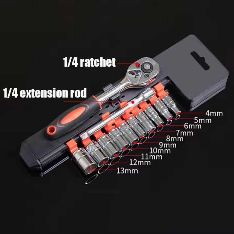 Wrench Socket Set With Extension Rod