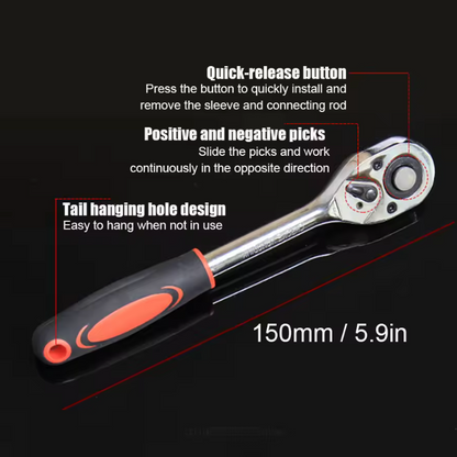 Wrench Socket Set With Extension Rod